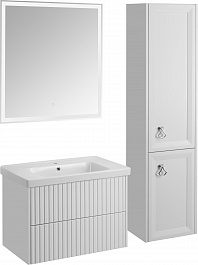 ASB-Woodline Мебель для ванной Риола 80 подвесная белая – фотография-4